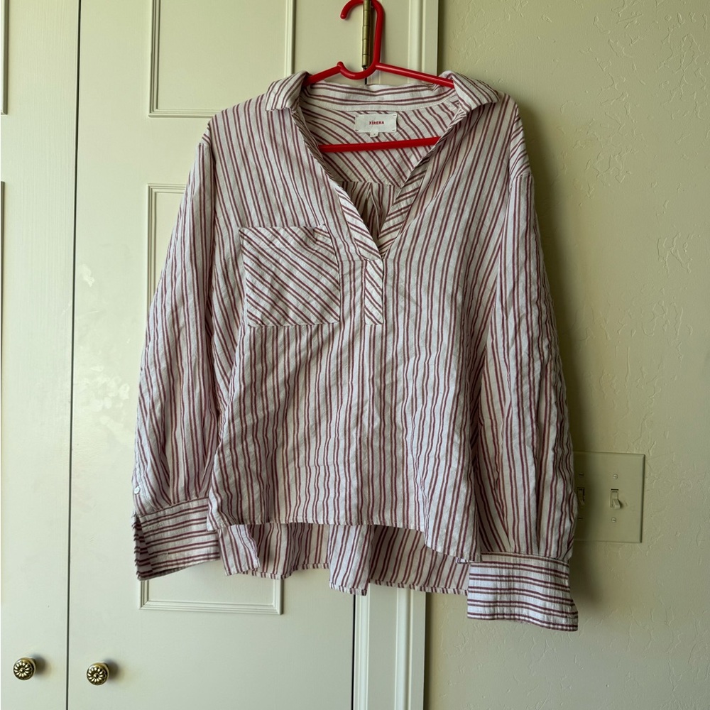 NWOT XIRENA Multicolored Button Down Shirt Size M